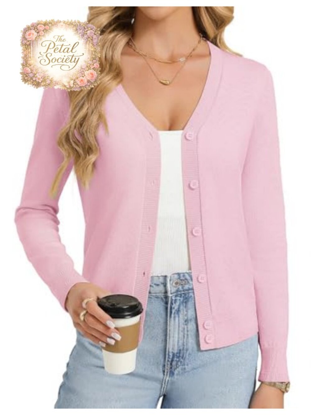 Lightweight Button Up Cardigan Sweater V-Neck Long Sleeve Layer